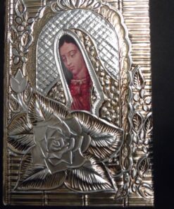 biblia virgen de Guadalupe en color dorado